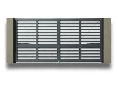 Распашные ворота с автоматикой Alutech Prestige 4000х2000 мм