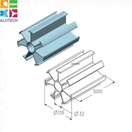 403520100 IP-152-3000 Alutech Профиль проставочный (м)-0