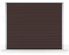 ALUTECH Ворота секционные Trend, S-Гофр, Woodgrain RAL8017 Ш3000хВ2500 мм.