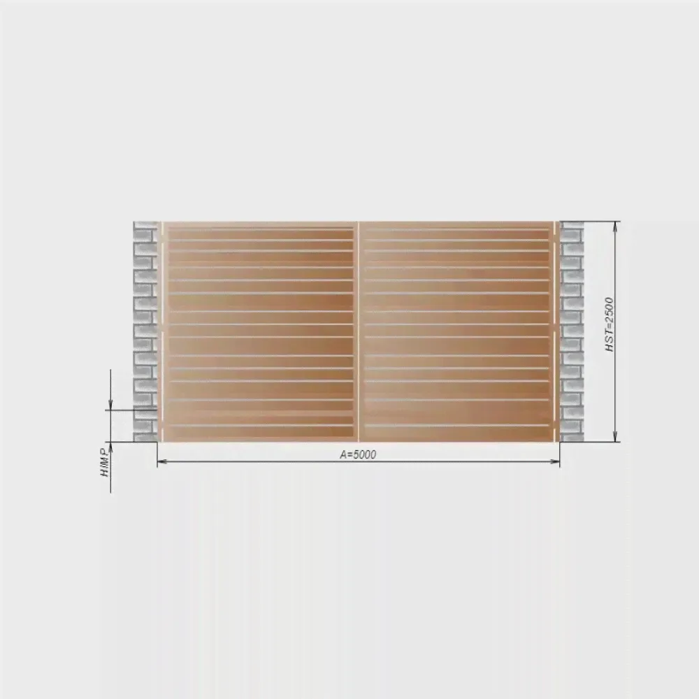 Распашные ворота Alutech 5000x2500 мм.-2