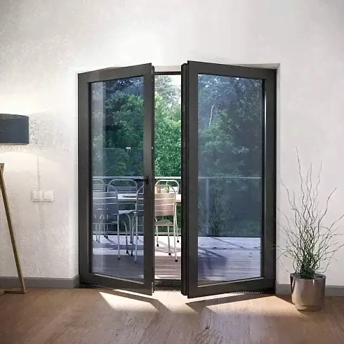 Террасная (балконная) 2-створчатая дверь Alutech ALT W72, размеры 1900×2200 мм-0
